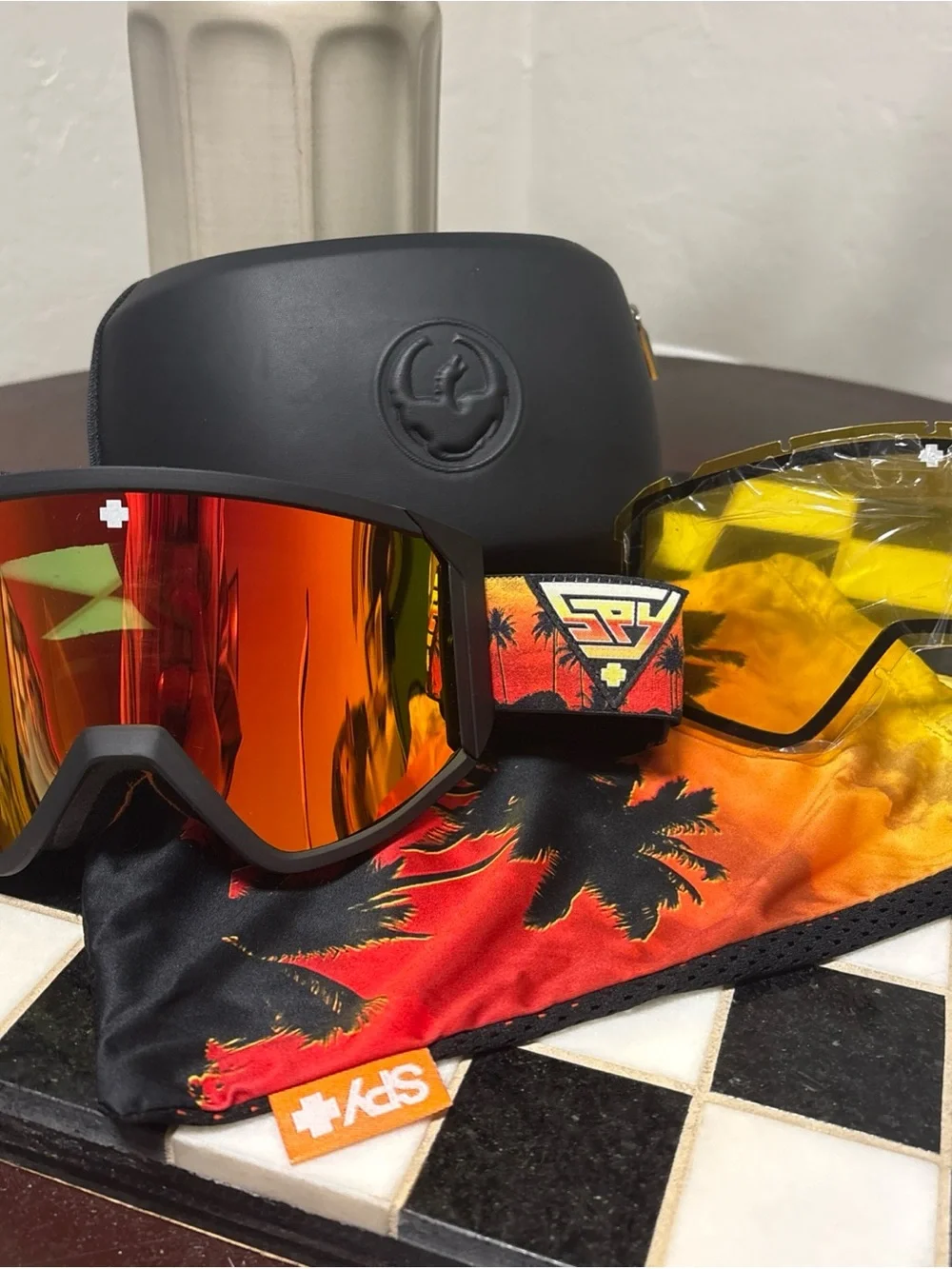 SPY Optic Men's Orange Mirrored Snow Goggles